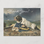 Edwin Landseer Gered,De moed van de hond,Dank u Briefkaart (Voorkant)