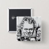 Edwin Landseer Vierkante Button 5,1 Cm (Voorkant /achterkant)