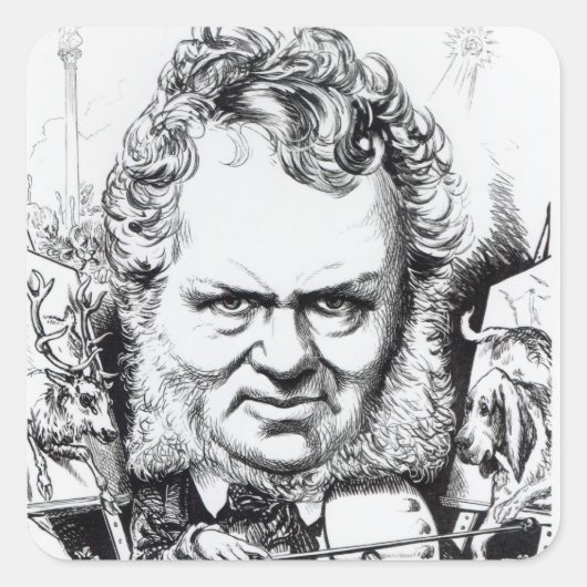 Edwin Landseer Vierkante Sticker (Voorkant)