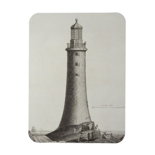 Edystone Lighthouse gegraveerd door Edward Rooker Magneet (Verticaal)