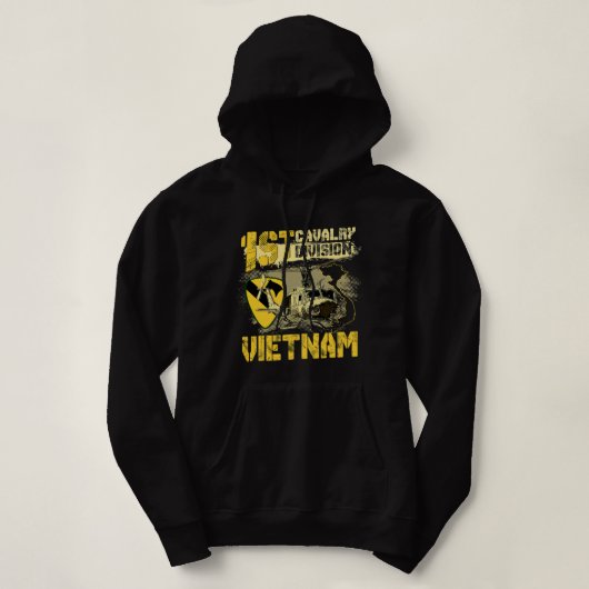 EE1 Huey Helikopter 1st Cavalry Division Vietnam V Hoodie (Design voorkant)