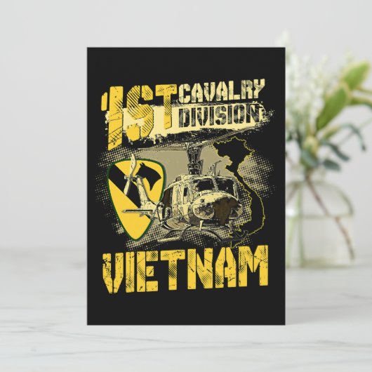 EE1 Huey Helikopter 1st Cavalry Division Vietnam V Kaart (Staand voorkant)