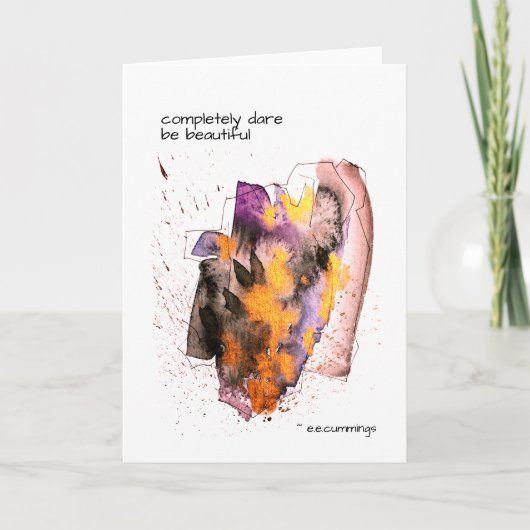 ee cummings durft volledig een lege kaart te citer (Voorkant)