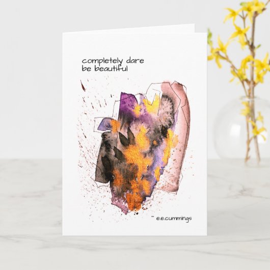 ee cummings durft volledig een lege kaart te citer (Gele Bloem)