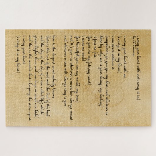 EE Cummings Poem Legpuzzel (Horizontaal)