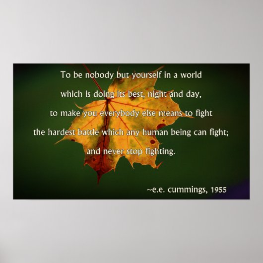 EE Cummings Poster (Voorkant)