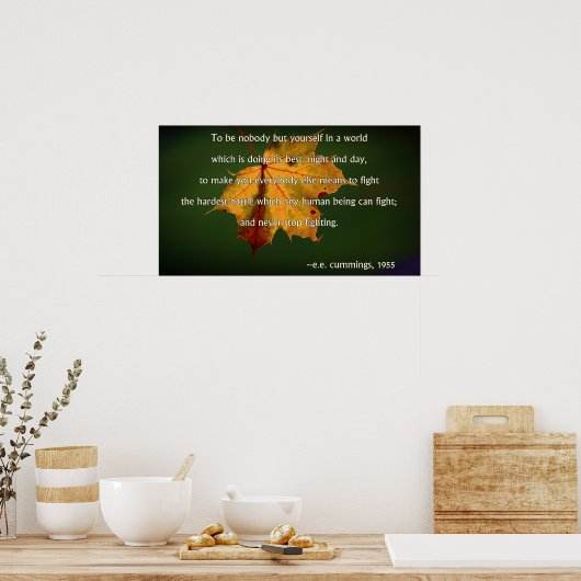EE Cummings Poster (Keuken)