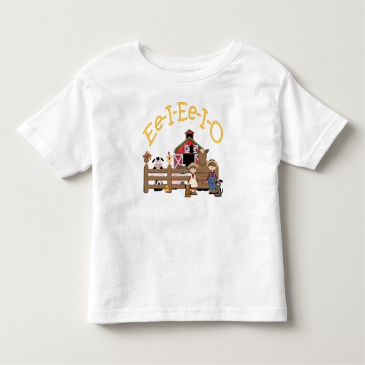 Ee I Ee I O op het Boerderij Kinder Shirts (Voorkant)