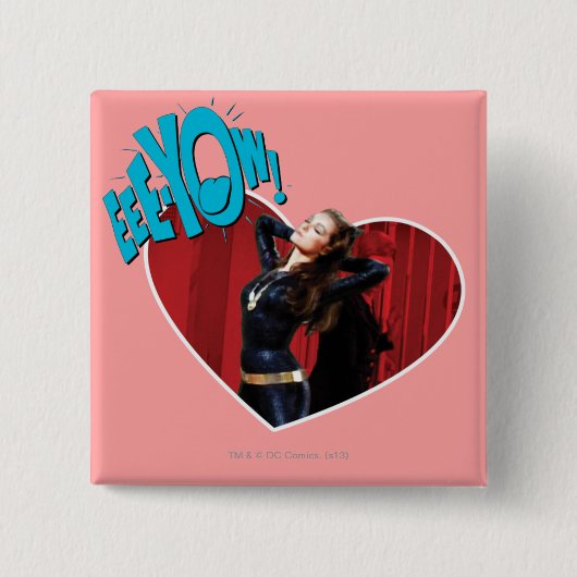 EE-JOUW! Cateman Vierkante Button 5,1 Cm (Voorkant)