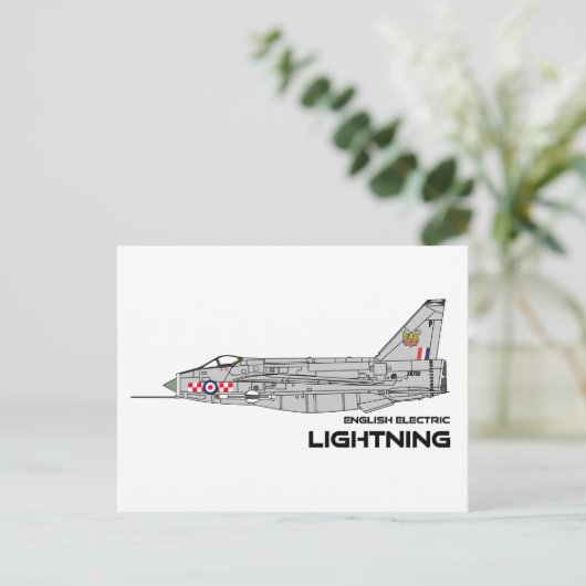 EE Lightning - 56 Squadron RAF Briefkaart (Staand voorkant)