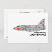 EE Lightning - 56 Squadron RAF Briefkaart (Voorkant / Achterkant)