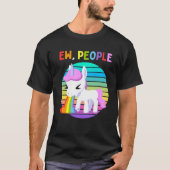 Ee Mensen Eenhoorn Sunset Rainbow T-shirt (Voorkant)
