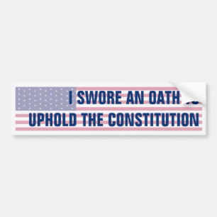 Eed om de Amerikaanse vlag te verdedigen Bumpersticker
