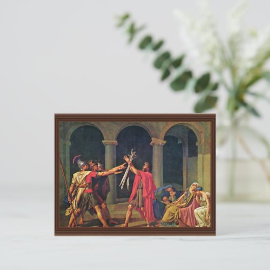 eed van David Jacques-Louis (beste Q) Briefkaart (Staand voorkant)
