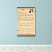 Eed van Hippocratische Canvas Afdruk (Insitu (Houten vloer))