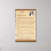Eed van Hippocratische Canvas Afdruk (Voorkant)