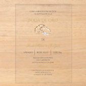 Eeditable gouden bruiloft acryl uitnodigingen (Voorkant)