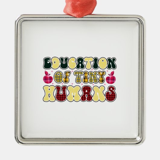 Eeducatie van kleine mensen metalen ornament (Voorkant)