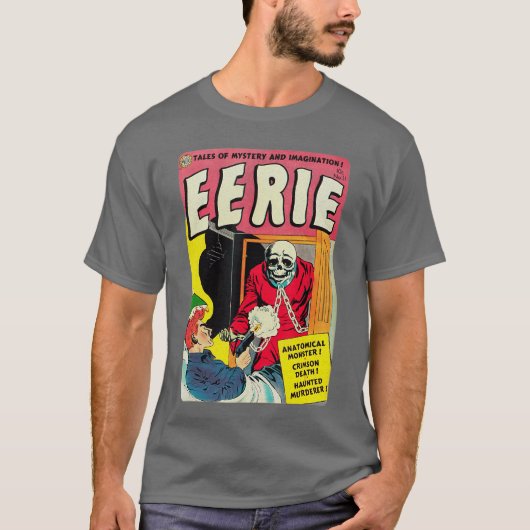 Eeerie Classic Monster Poster Horror Comic Book gi T-shirt (Voorkant)