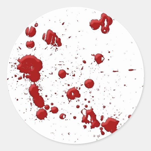 Eeew, is dat bloed op je ronde sticker (Voorkant)