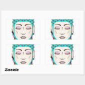 EEG-apparaat Scaningsignalen voor lezen en lezen Rechthoekige Sticker (Vel)