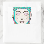 EEG-apparaat Scaningsignalen voor lezen en lezen Rechthoekige Sticker (Tas)