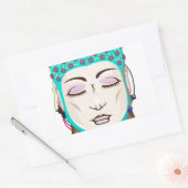 EEG-apparaat Scaningsignalen voor lezen en lezen Rechthoekige Sticker (Envelop)