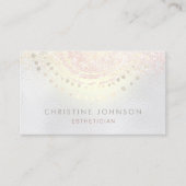 ・Eegant faux iridescent gray skincare Visitekaartje (Voorkant)