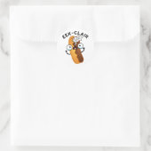 Eek-clair Funny Eclair Pun Ronde Sticker (Tas)