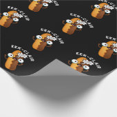 Eek-clair Grappige Eclair grapjas Donkere achtergr Cadeaupapier (Hoek)