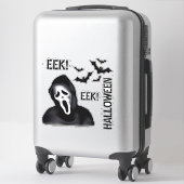 EEK & Echoes – Halloween Gemaskerde Geest met Vlee Sticker (Koffer)