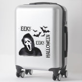 EEK & Echoes – Halloween Masked Ghost with Bats Sticker (Koffer)