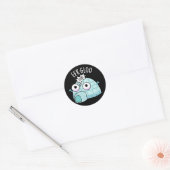 Eek-gloo Funny Igloo Pun Dark BG Ronde Sticker (Envelop)