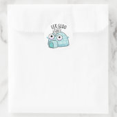 Eek-gloo Funny Igloo Pun Ronde Sticker (Tas)