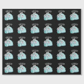 Eek-gloo Grappige Iglo Pun Donkere BG Cadeaupapier (Vlak)
