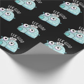 Eek-gloo Grappige Iglo Pun Donkere BG Cadeaupapier (Hoek)