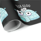 Eek-gloo Grappige Iglo Pun Donkere BG Cadeaupapier (Rol Hoek)