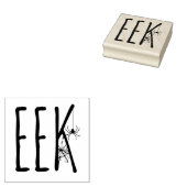 Eek Griezige Spin en Spinnenweb Halloween Rubberstempel (Gestempeld)