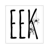 Eek Griezige Spin en Spinnenweb Halloween Rubberstempel (Afrduk)
