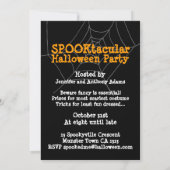 Eek! Grote uitnodiging van de rode spin Halloween (Achterkant)