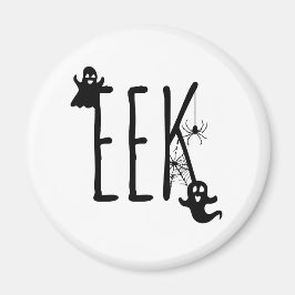 EEK Halloween-magneet, spoken en spinnenweb rond Magneet