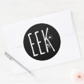 EEK Halloween Spinnenweb Zwart Ronde Sticker (Envelop)