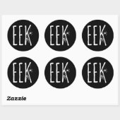 EEK Halloween Spinnenweb Zwart Ronde Sticker (Vel)