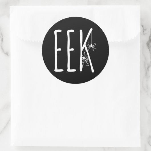 EEK Halloween Spinnenweb Zwart Ronde Sticker (Tas)