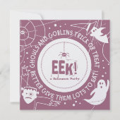 Eek Halloween-uitnodigingen Kaart (Voorkant)