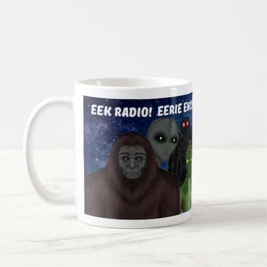 Eek Radio, alien, geest, bigfoot, dogman, mothman, Koffiemok (Links)