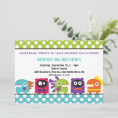 Eek! Rawr! Monsteruitnodiging Kaart (Staand voorkant)