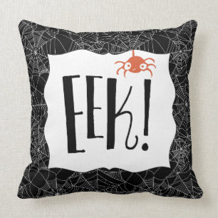 Eek! Scenary Cute Spider Halloween Design Kussen