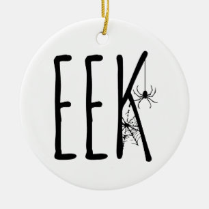Eek Spin & Spinneweb Griezelige Enge Halloween Keramisch Ornament