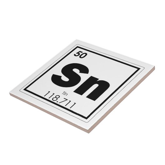 Eek van het teken van het teken van tin-element tegeltje (Zijkant)